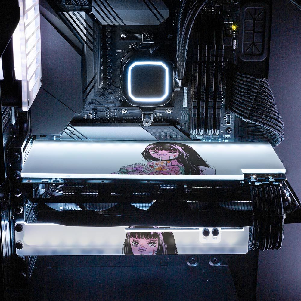 Zombie Apocalypse Snacks RGB GPU Support Bracket - Annicelric - V1Tech