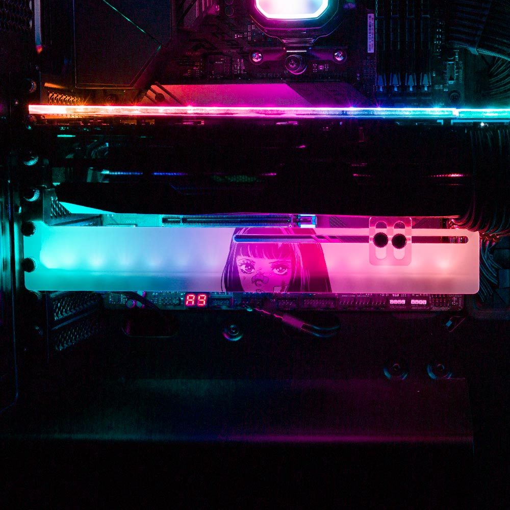 Zombie Apocalypse Snacks RGB GPU Support Bracket - Annicelric - V1Tech